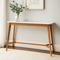 White Marble Top Console Table with Sustainable Acacia Wood Base | Myan