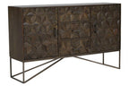 Grey Washed Carved Mango Wood Sideboard | Solana
