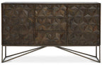 Grey Washed Carved Mango Wood Sideboard | Solana