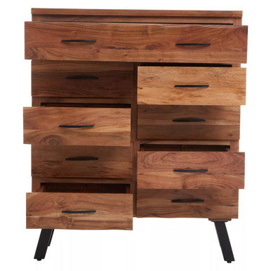 9 Drawer Acacia Chest | Nashik