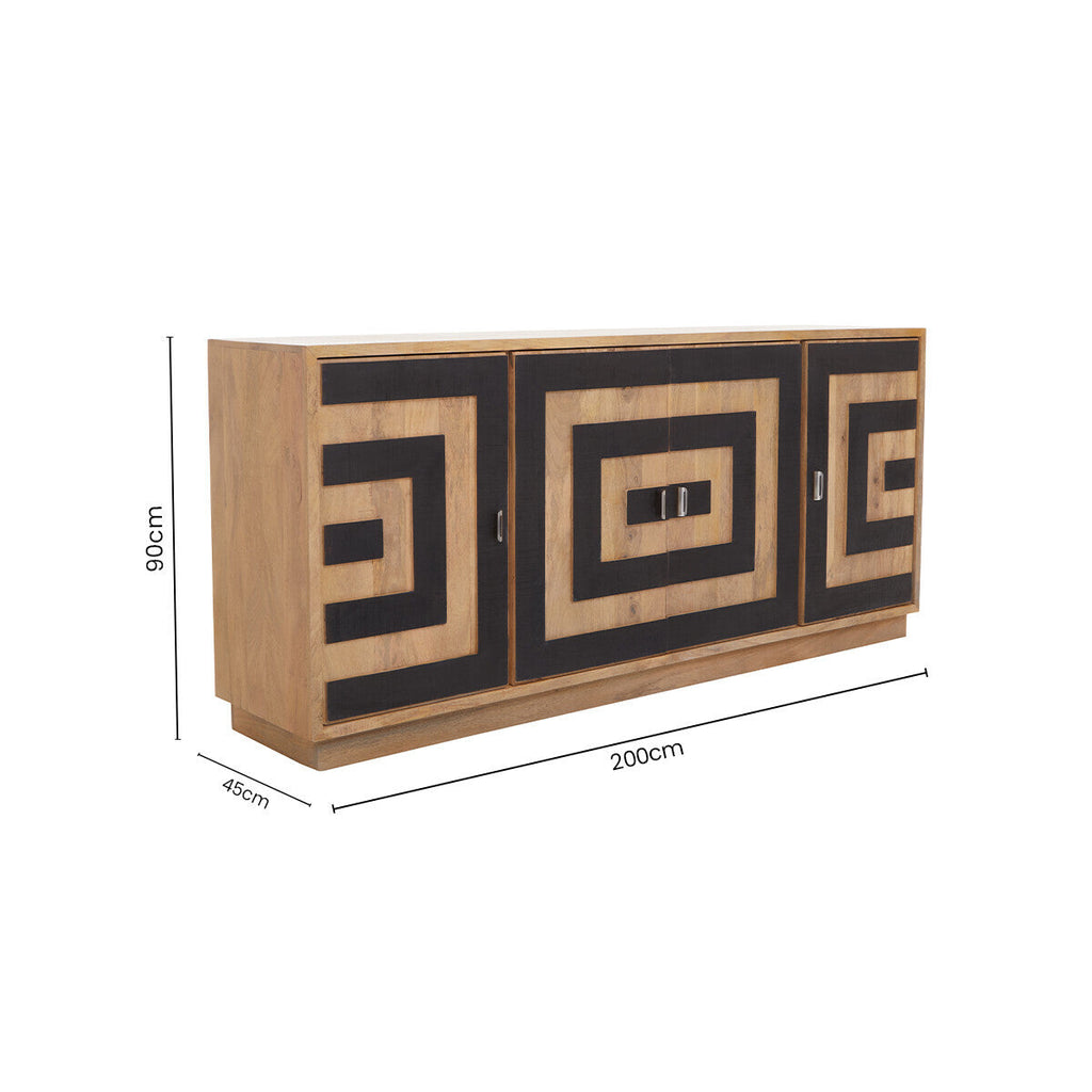 4 Door Mango Wood Sideboard | Salem