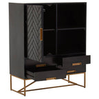 Black Mango Wood Cabinet | Kochi