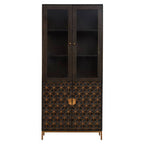 Grey Finish Mango Wood Tall Cabinet | Patna
