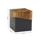 Square Side Table with Black Finish | Gabor