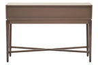 Antique Grey 2-Drawer Console Table with Black Metal Rectangular Handles | Dimaro