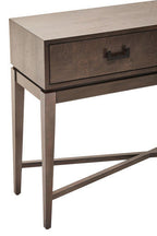 Antique Grey 2-Drawer Console Table with Black Metal Rectangular Handles | Dimaro
