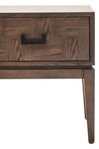 Antique Grey 1-Drawer Side Table with Wooden Legs and Black Metal Handle | Dimaro