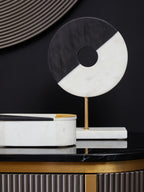 Grey Two Door Sideboard with Black Marble Top | Dervio