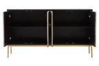 Grey Shagreen Effect 4 Door Sideboard | Deruta