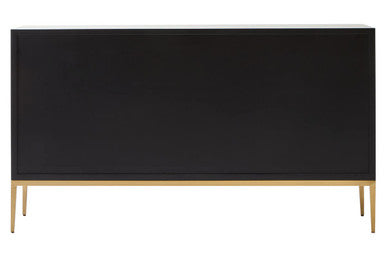 Grey Shagreen Effect 4 Door Sideboard | Deruta