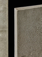 Grey Shagreen Effect 4 Door Sideboard | Deruta