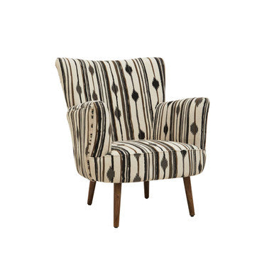 Black and White Chair with Flared Arms | Cefena