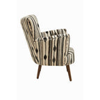 Black and White Chair with Flared Arms | Cefena
