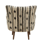 Black and White Chair with Flared Arms | Cefena