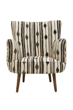 Black and White Chair with Flared Arms | Cefena