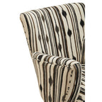 Black and White Chair with Flared Arms | Cefena