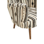 Black and White Chair with Flared Arms | Cefena