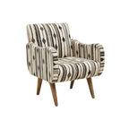 Black and White Ikat Design Accent Chair | Cefena