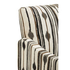 Black and White Ikat Design Accent Chair | Cefena