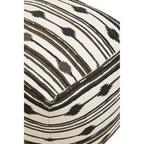 Black and White Ikat Square Pouffe | Cefena