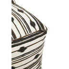 Black and White Ikat Square Pouffe | Cefena