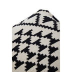 Square Black and White Patterned Pouffe | Cefena
