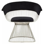 Black Velvet and Silver Frame Chair | Vogue