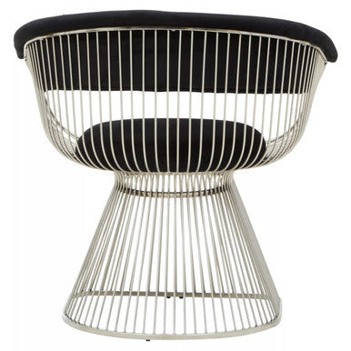 Black Velvet and Silver Frame Chair | Vogue