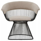 Mink Velvet and Black Frame Chair | Vogue