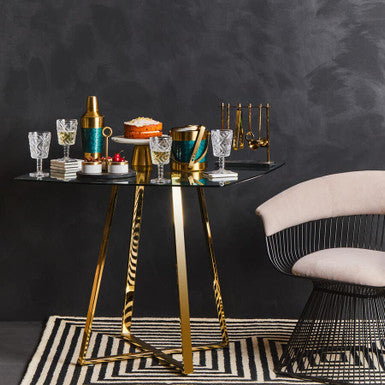 Mink Velvet and Black Frame Chair | Vogue