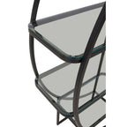 Vogue Left Half Moon Black Shelf Unit