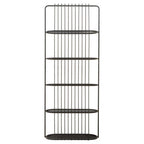 Five Tier Black Shelf Unit | Vogue