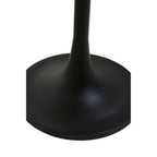 White Enamel Top Round Side Table with Matte Black Base | Corra
