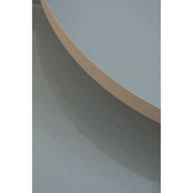 Set of 3 Grey Enamel Top Nesting Side Tables with Gold Finish X-Base Legs | Corra