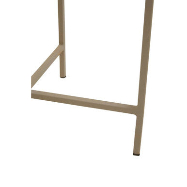 Set of 3 Grey Enamel Top Nesting Side Tables with Gold Finish X-Base Legs | Corra