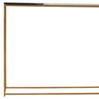 White and Black Marble Console Table with Warm Metallic Frame | Corra