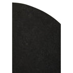 Black Marble Top Side Table with Gold Finish Geometric Sledge Base | Corra