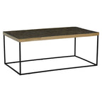 Gold Finish Coffee Table with Black Metal Frame | Akola