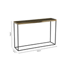 Gold Finish Console Table with Black Metal Frame | Akola