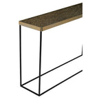 Gold Finish Console Table with Black Metal Frame | Akola