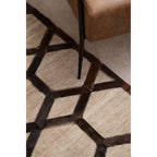 Brown Leather Lounge Chair with Reclined Profile | Hoxton