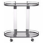 Drinks Trolley in Metallic Frame | Oria
