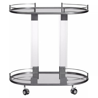 Drinks Trolley in Metallic Frame | Oria