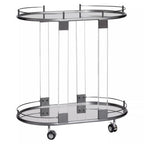 Drinks Trolley in Metallic Frame | Oria