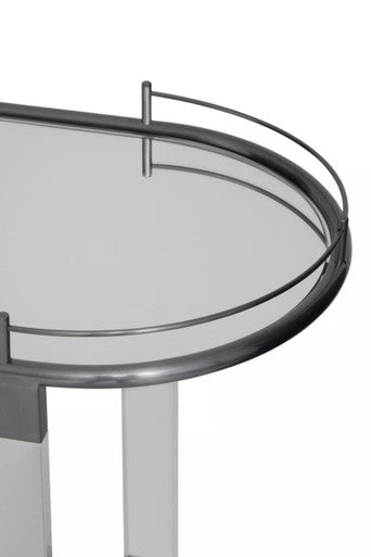 Drinks Trolley in Metallic Frame | Oria