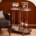 Drinks Trolley in Metallic Frame | Oria