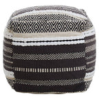 Grey and White Pouffe | Cefena