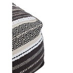 Grey and White Pouffe | Cefena