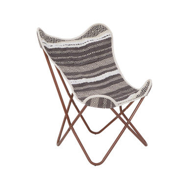 Grey and White Butterfly Chair | Cefena
