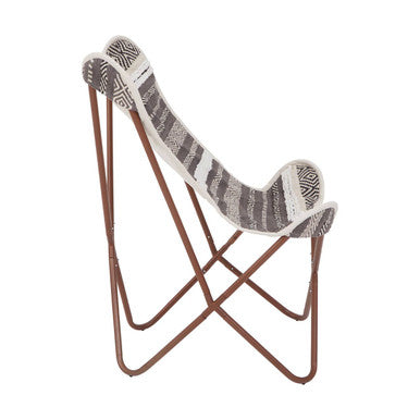 Grey and White Butterfly Chair | Cefena